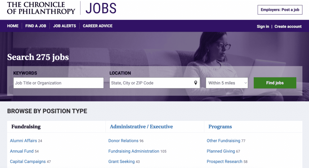 The Chronicles of Philanthropy - Nonprofit Job Board